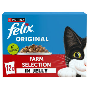 FELIX Original Farm Selection in Jelly Wet Cat Food 12x85g PMP